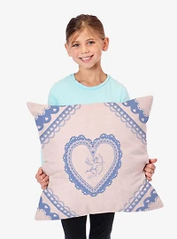 Vintage Hearts Throw Pillow