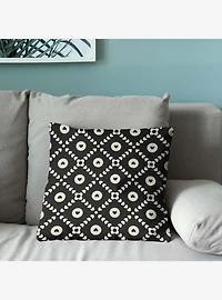 Black Hearts Throw Pillow