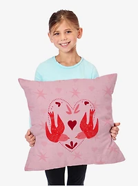 Flying Birds Throw Pillow