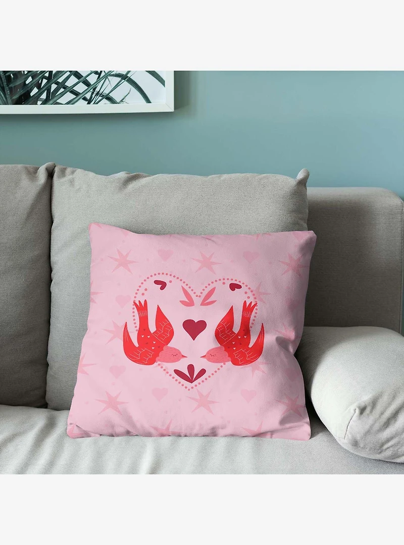 Flying Birds Throw Pillow