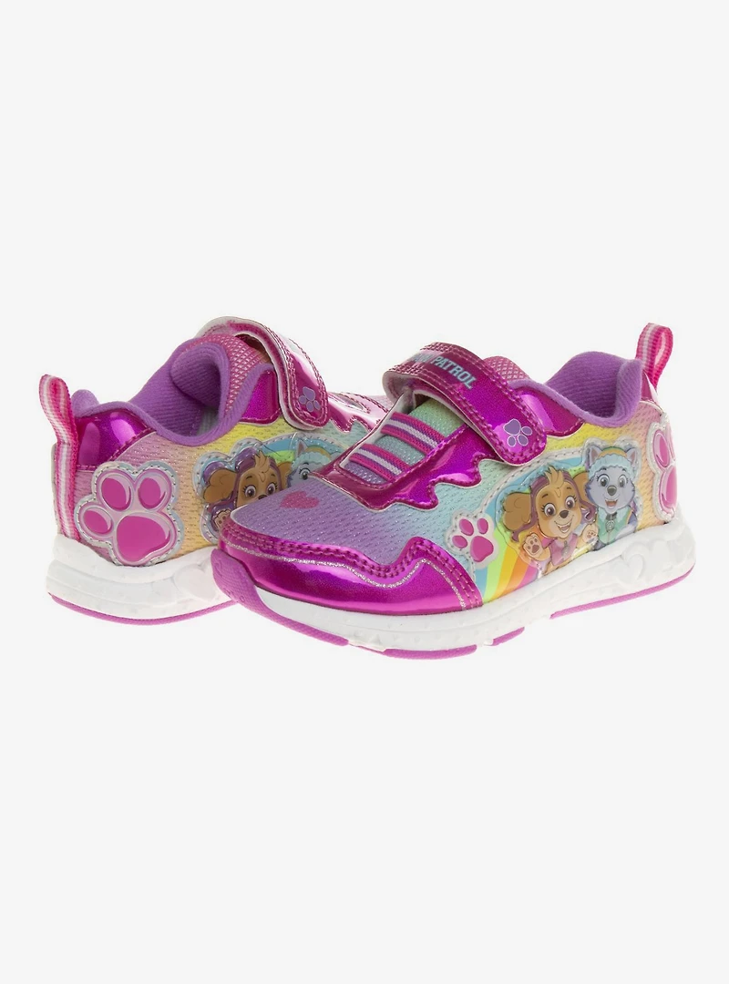 Paw Patrol Skye and Everest Hook & Loop Toddler Girls Light Up Sneakers