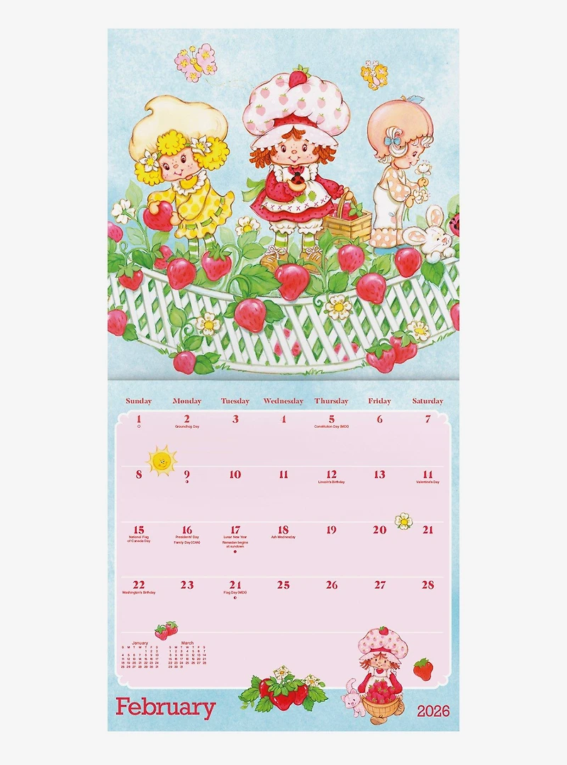Strawberry Shortcake 2026 Wall Calendar
