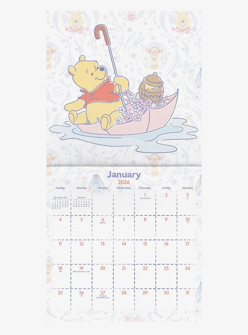 Disney Winnie the Pooh 2026 Wall Calendar