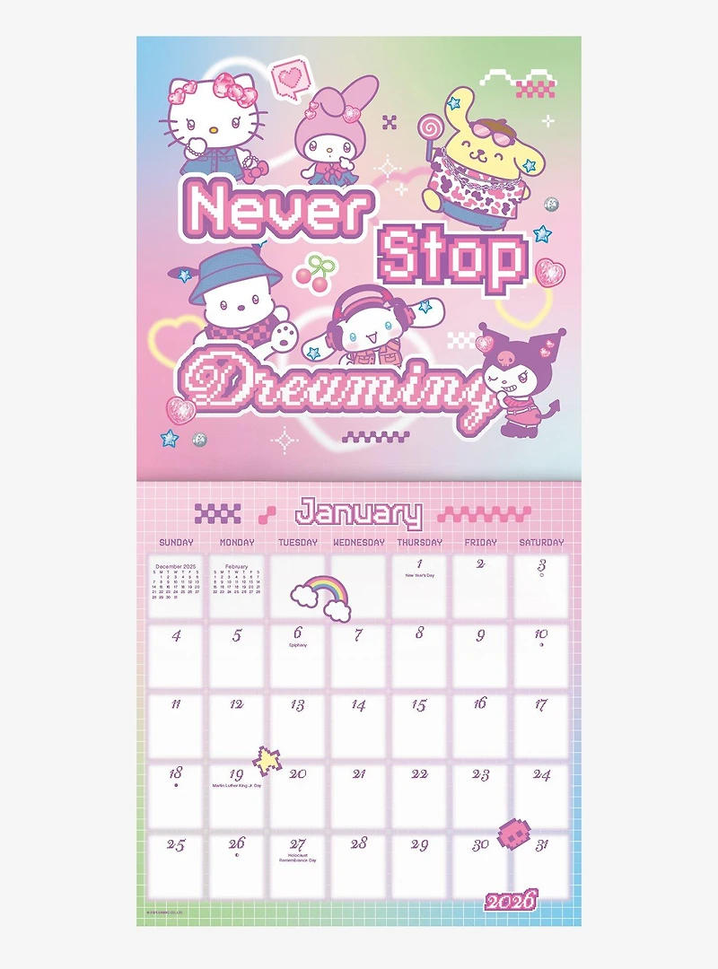 Sanrio Hello Kitty and Friends 2026 Wall Calendar