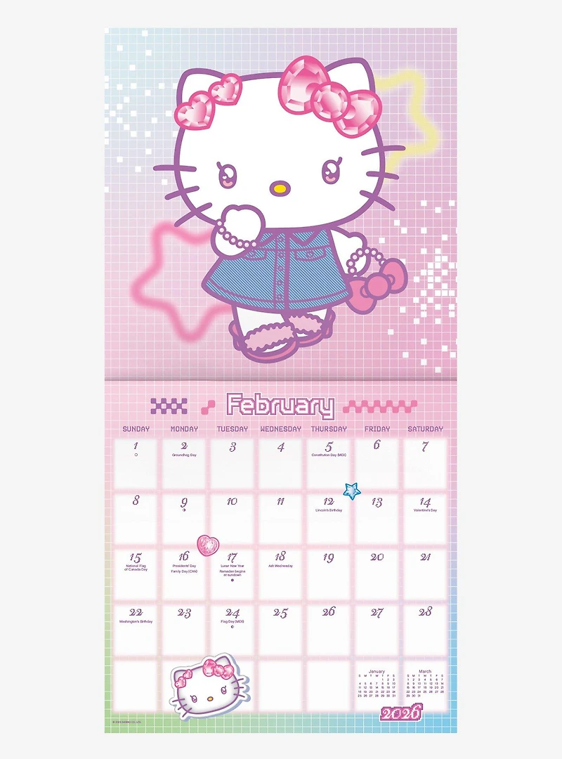 Sanrio Hello Kitty and Friends 2026 Wall Calendar