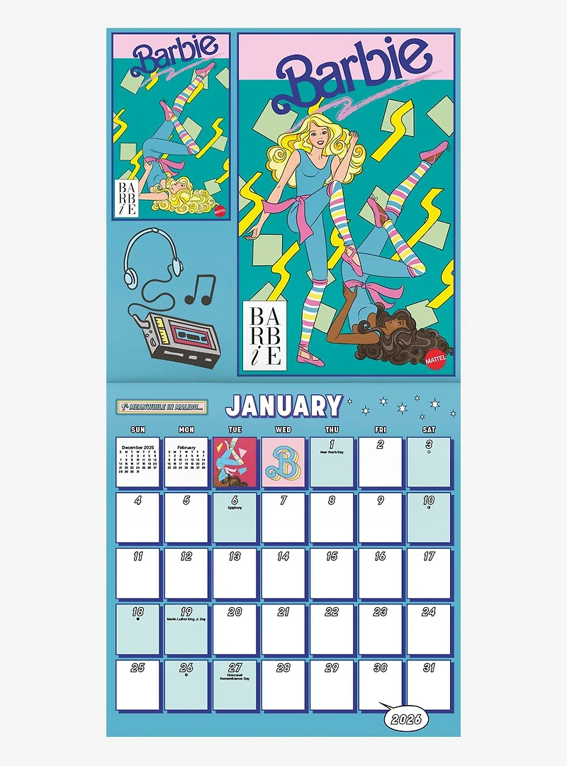 Barbie 2026 Wall Calendar