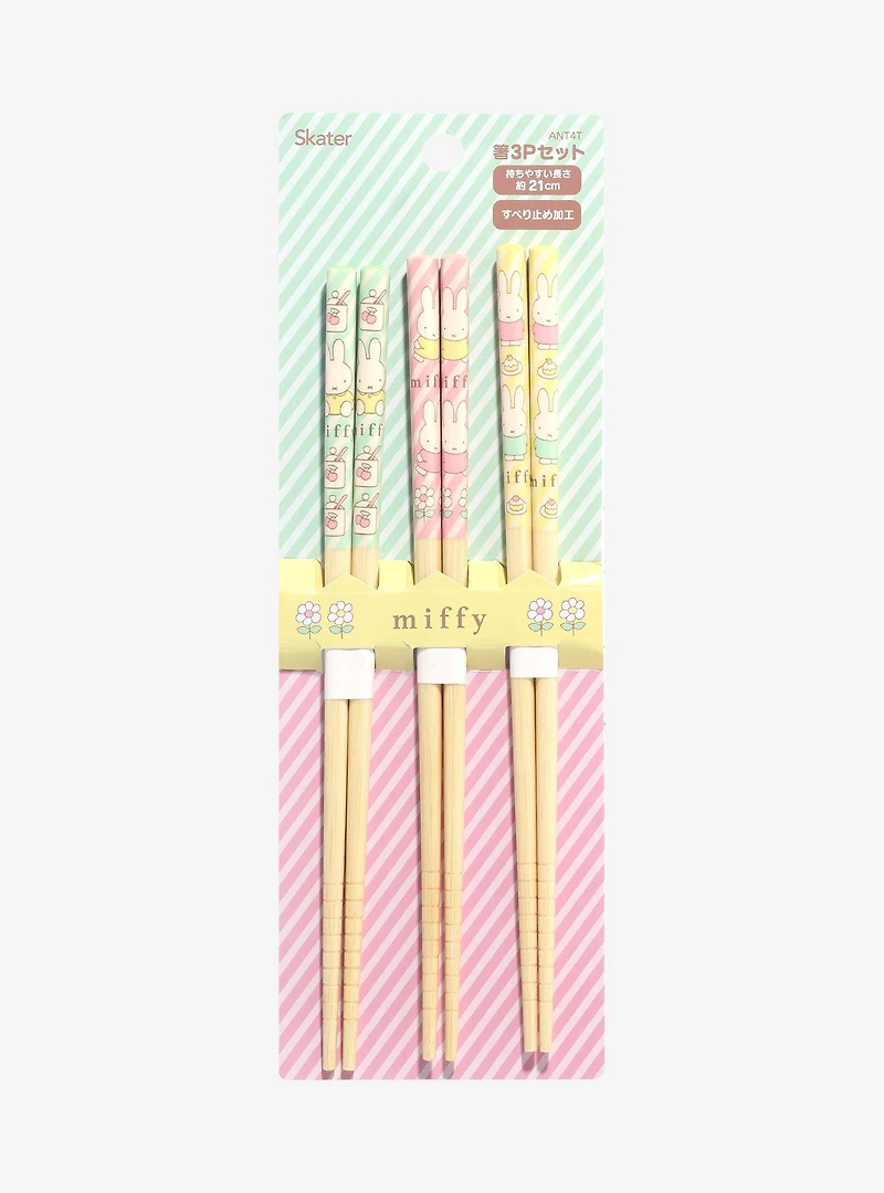 Miffy Pastel Bamboo Chopsticks Set