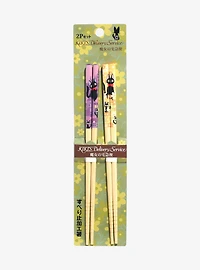 Studio Ghibli® Kiki's Delivery Service Jiji Floral Bamboo Chopsticks Set