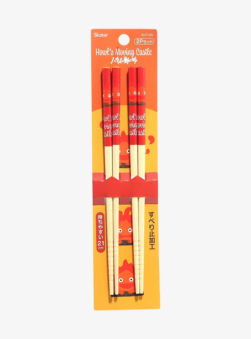 Studio Ghibli® Howl's Moving Castle Calcifer Bamboo Chopsticks Set