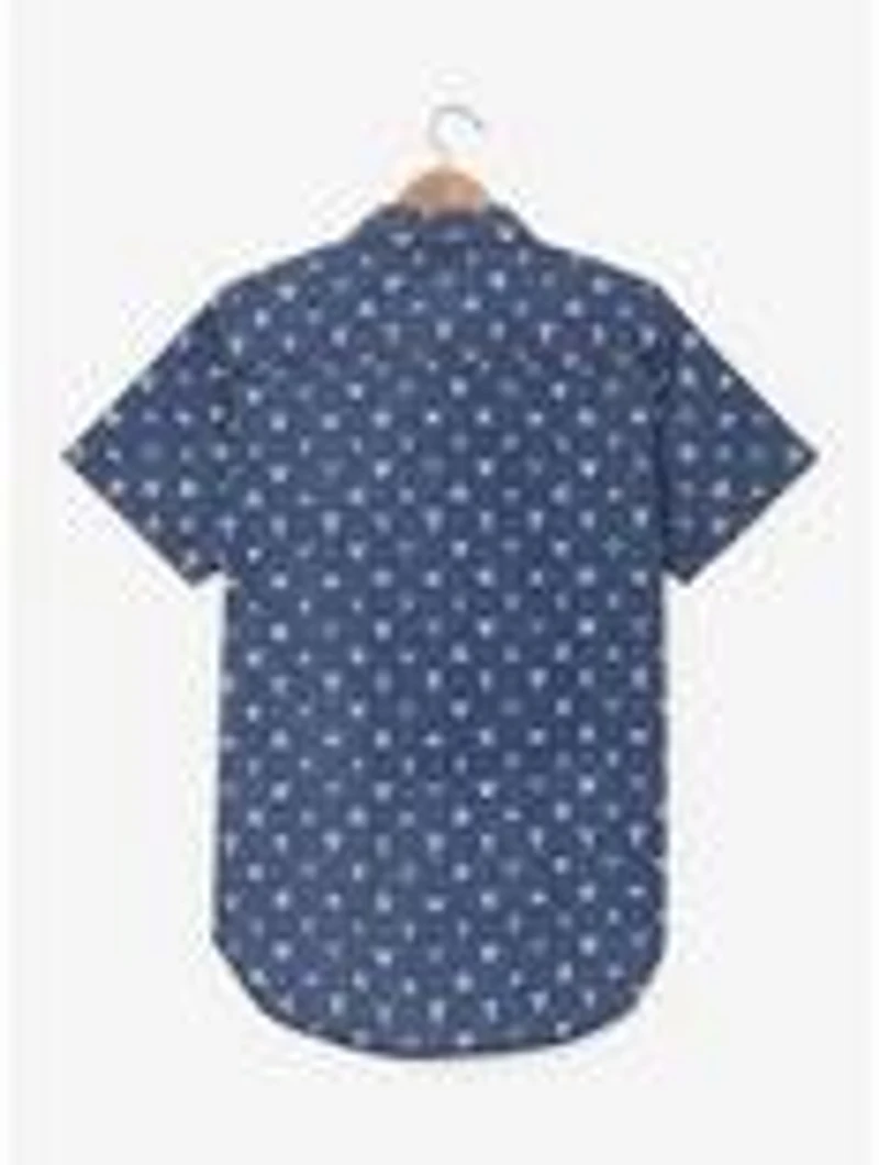 Disney Kingdom Hearts Icons Allover Print Woven Button-Up - BoxLunch Exclusive