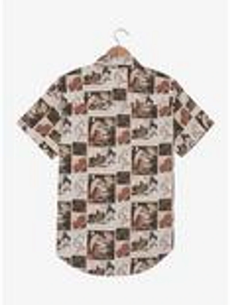 Over The Garden Wall Tonal Scenes Allover Print Woven Button-Up - BoxLunch Exclusive