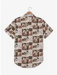 Over The Garden Wall Tonal Scenes Allover Print Woven Button-Up - BoxLunch Exclusive