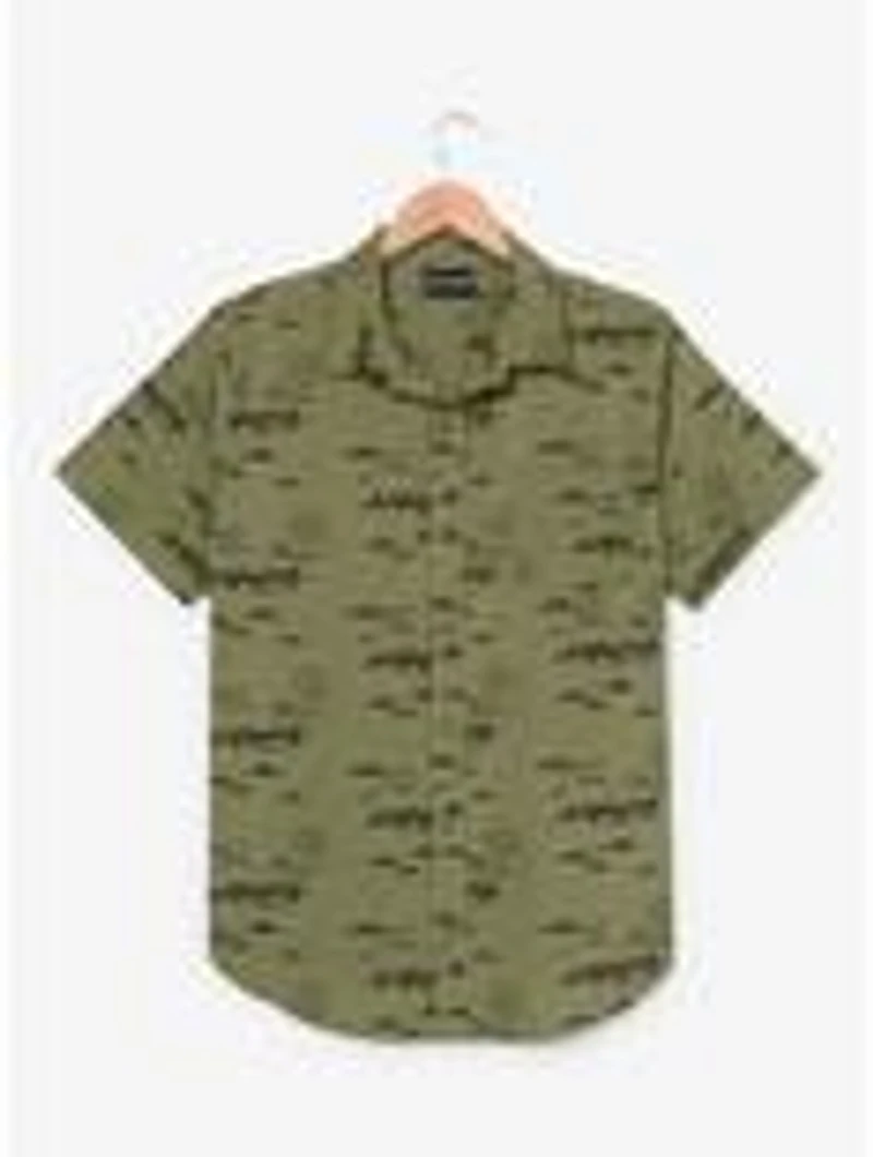 the Lord of Rings Mountain Scenes Allover Print Woven Button-Up - BoxLunch Exclusive