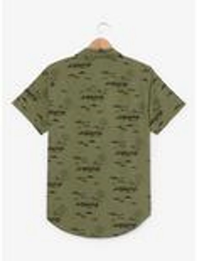 the Lord of Rings Mountain Scenes Allover Print Woven Button-Up - BoxLunch Exclusive