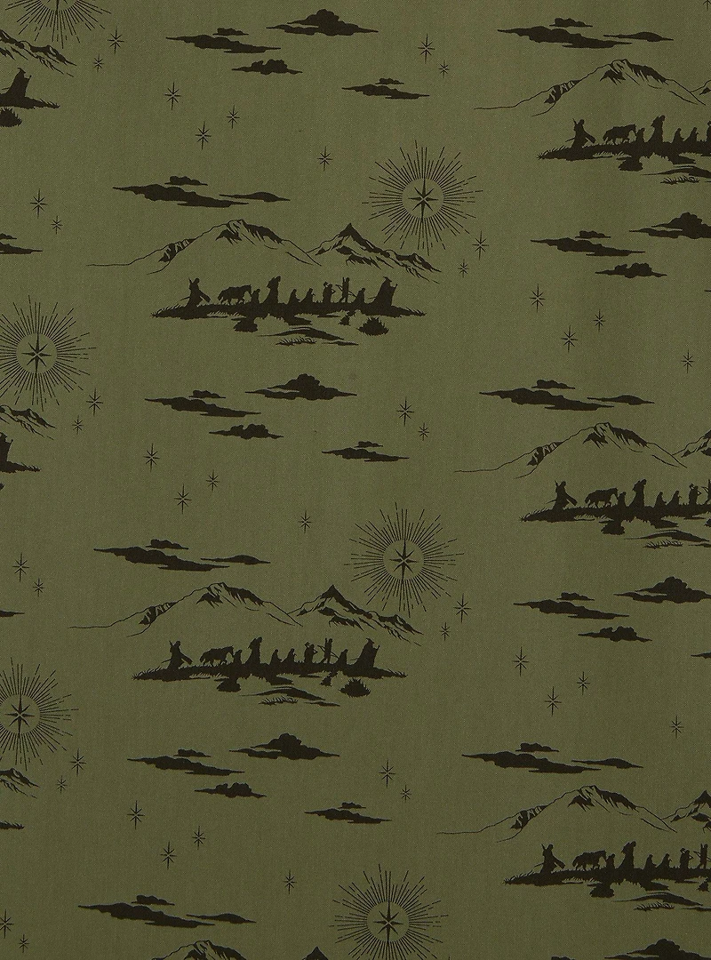 the Lord of Rings Mountain Scenes Allover Print Woven Button-Up - BoxLunch Exclusive