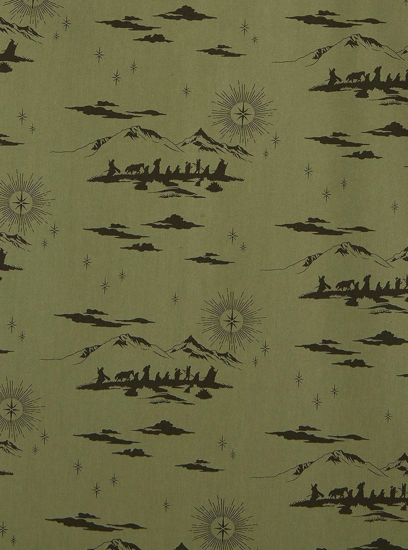 the Lord of Rings Mountain Scenes Allover Print Woven Button-Up - BoxLunch Exclusive