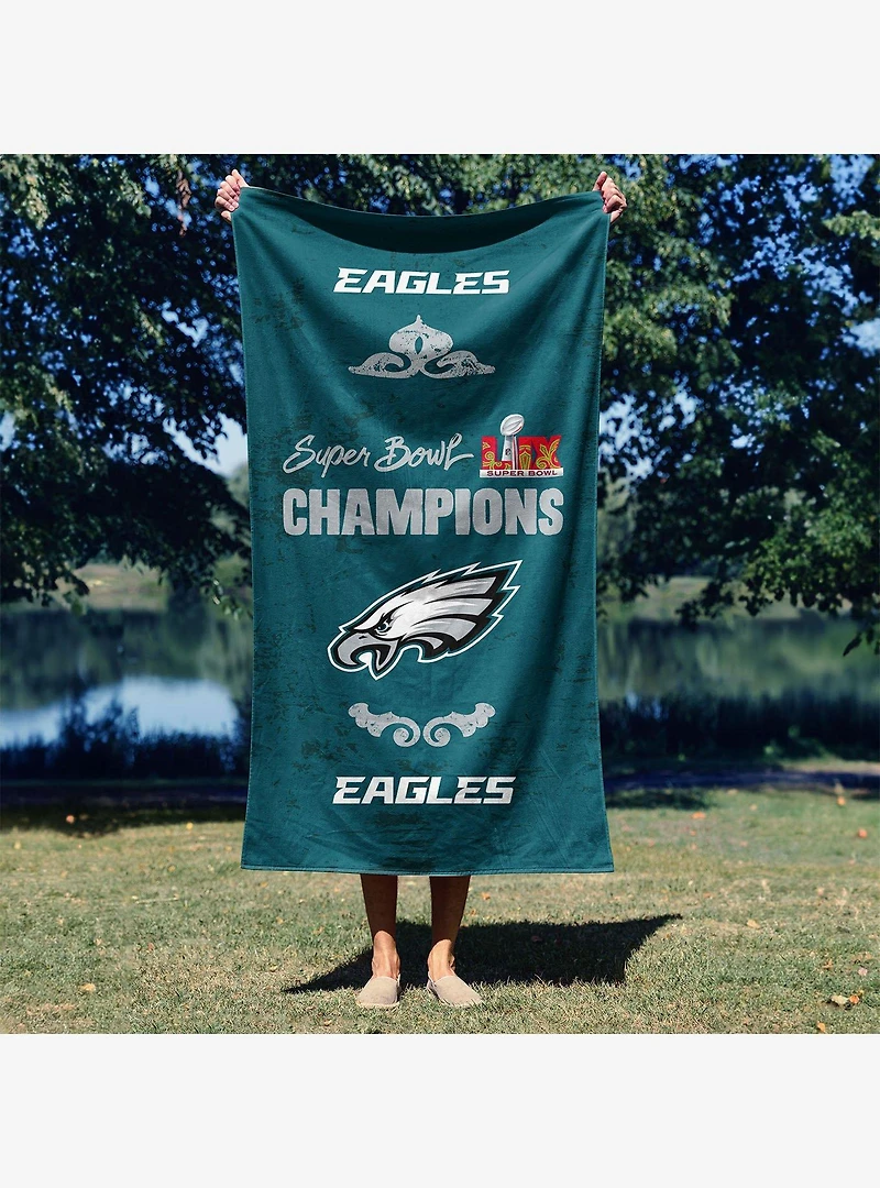 NFL 2025 Super Bowl LIX Philadelphia Eagles Gumbo Beach Towel