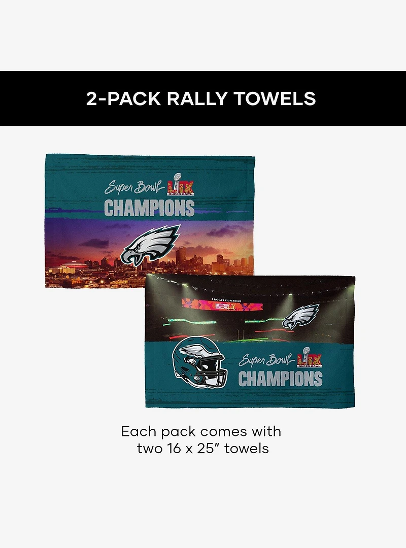 NFL 2025 Super Bowl LIX Philadelphia Eagles Overview Fan Towel 2-Pack