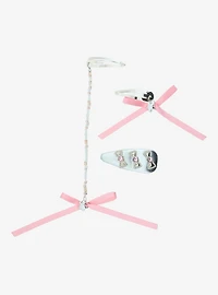 Pink Bow Charms Hair Clip Set - BoxLunch Exclusive