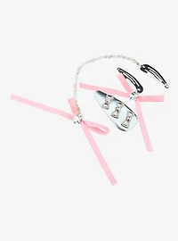 Pink Bow Charms Hair Clip Set - BoxLunch Exclusive