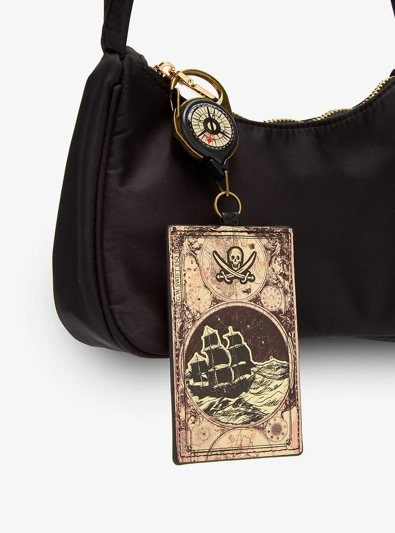 Disney Pirates of the Caribbean Map Retractable Lanyard — BoxLunch Exclusive