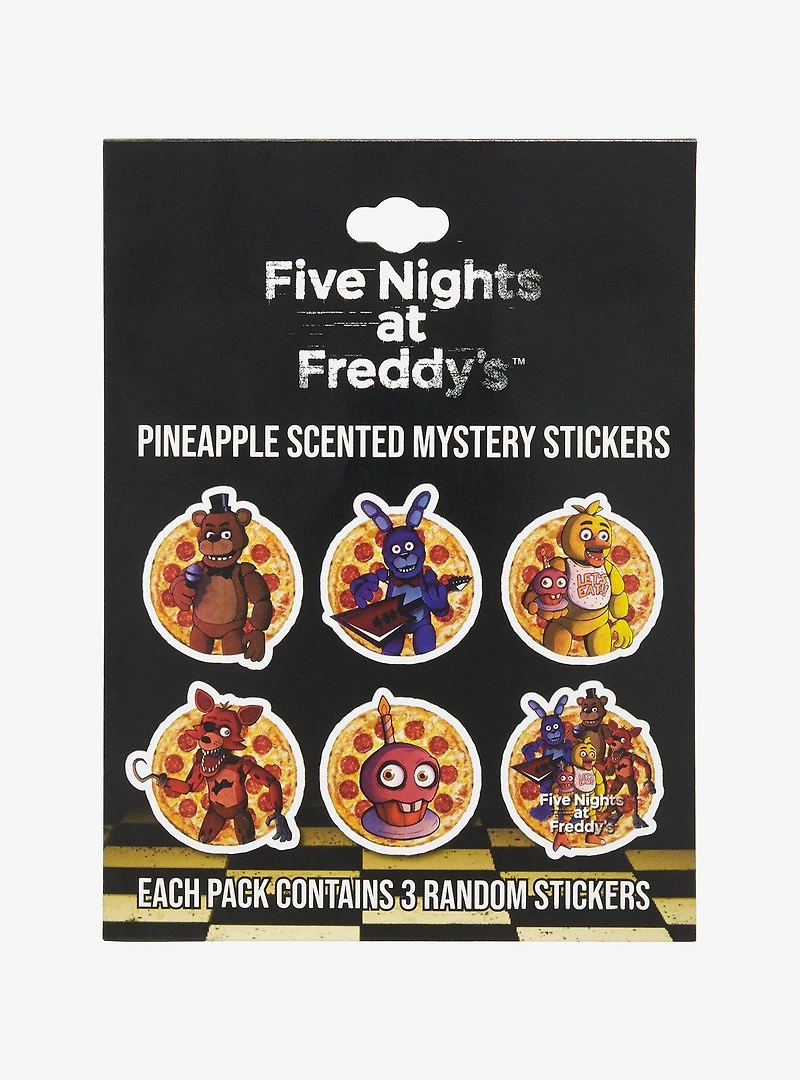 Five Nights at Freddy's Pizza Pineapple Scented Blind Sticker Set
