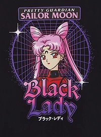 Sailor Moon Black Lady Grid Portrait Cropped T-Shirt - BoxLunch Exclusive