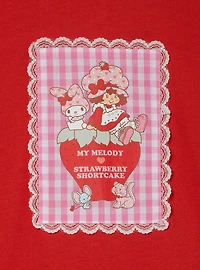Strawberry Shortcake x Sanrio My Melody & Gingham Patch Women's T-Shirt - BoxLunch Exclusive