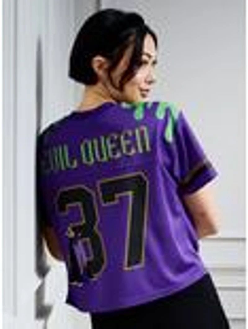 Disney Snow White and the Seven Dwarfs Evil Queen Women's Cropped Football Jersey - BoxLunch Exclusive
