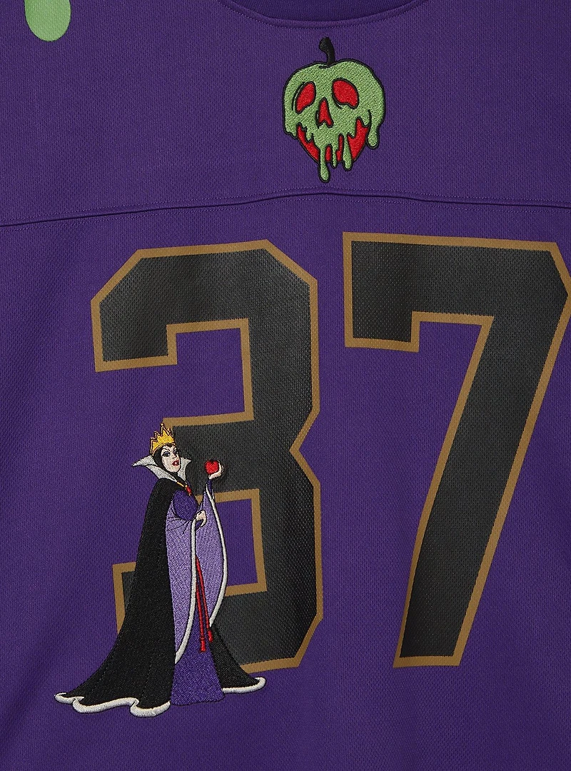 Disney Snow White And The Seven Dwarfs Evil Queen Women's Plus Cropped Football Jersey - BoxLunch Exclusive