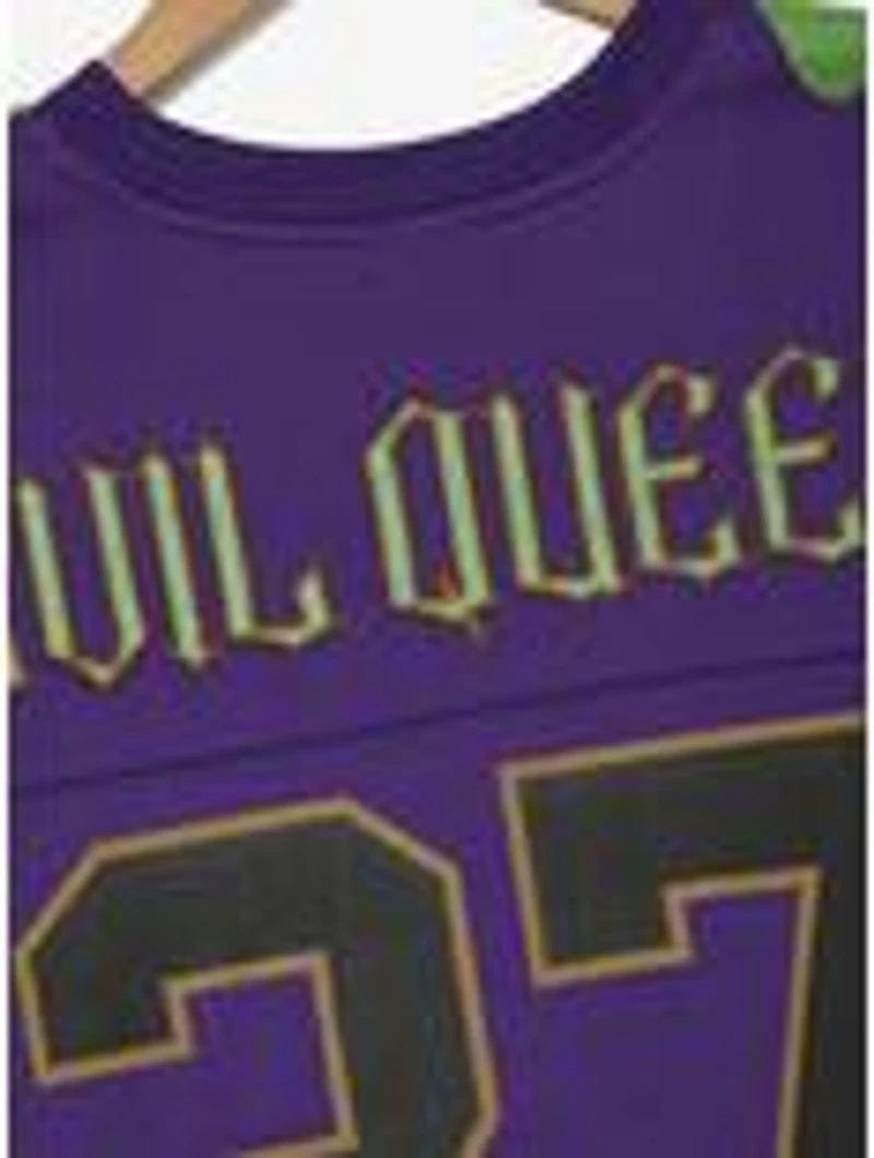 Disney Snow White And The Seven Dwarfs Evil Queen Women's Plus Cropped Football Jersey - BoxLunch Exclusive