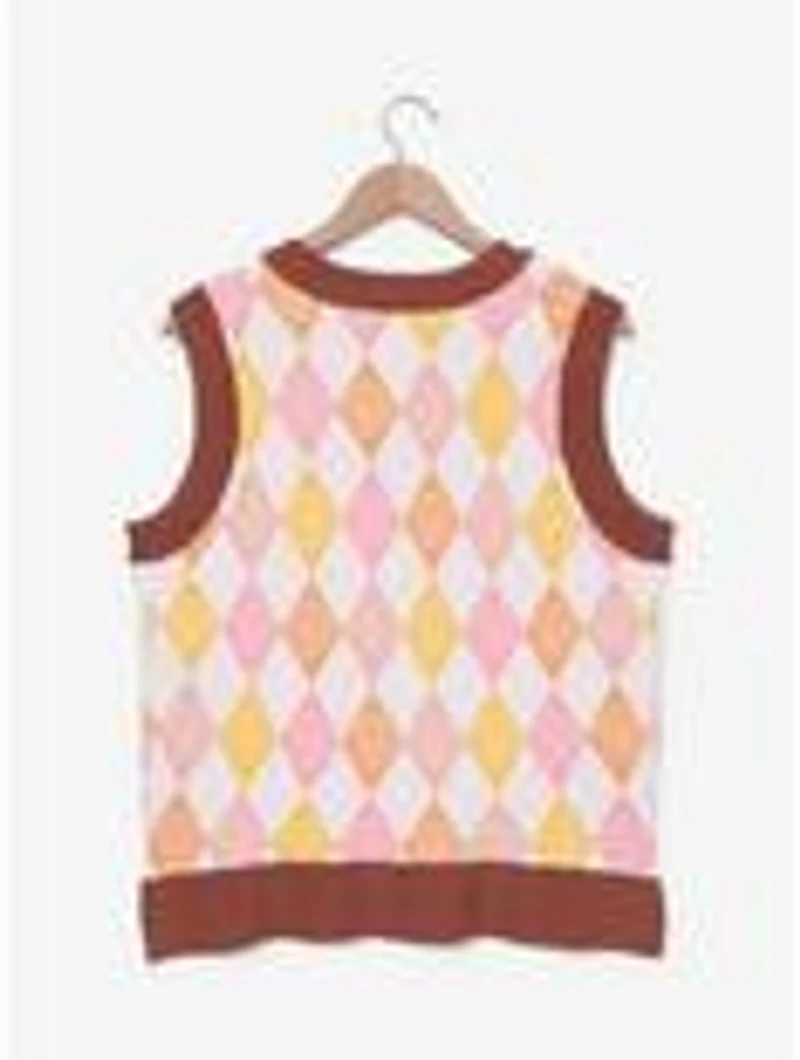 Scooby-Doo! Pastel Scooby-Doo Argyle Women's Sweater Vest - BoxLunch Exclusive