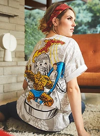 Marvel The Fantastic Four Group Portrait Comic Print T-Shirt - BoxLunch Exclusive