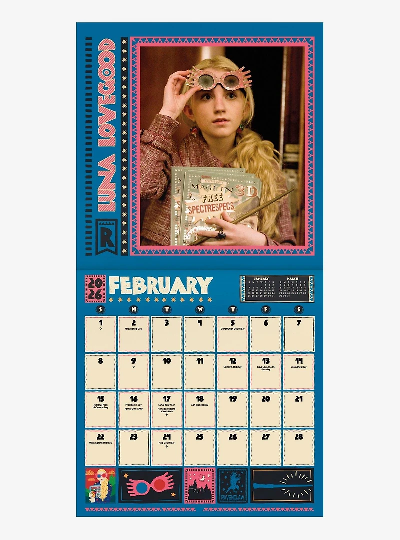 Harry Potter 2026 Wall Calendar