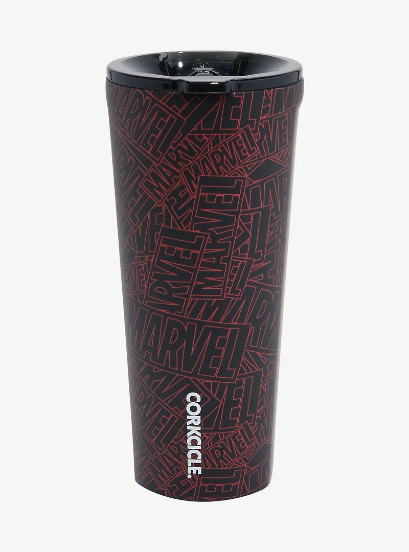 Corkcicle Marvel Logo Allover Print Travel Mug