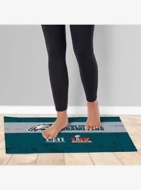 NFL 2025 Super Bowl LIX Philadelphia Eagles Multi Champ Tradition 20x32" Washable Rug