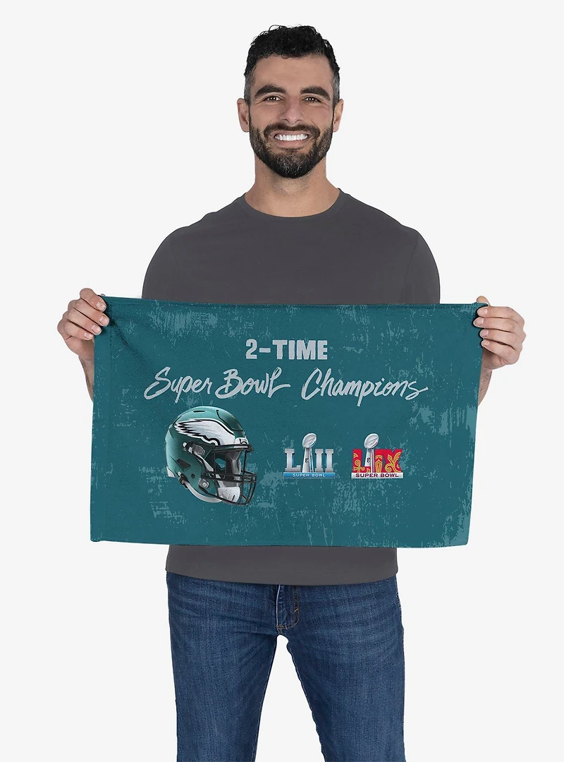 NFL 2025 Super Bowl LIX Philadelphia Eagles Multi Champ Conquerors Fan Towel 2-Pack