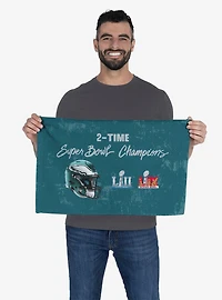 NFL 2025 Super Bowl LIX Philadelphia Eagles Multi Champ Conquerors Fan Towel 2-Pack
