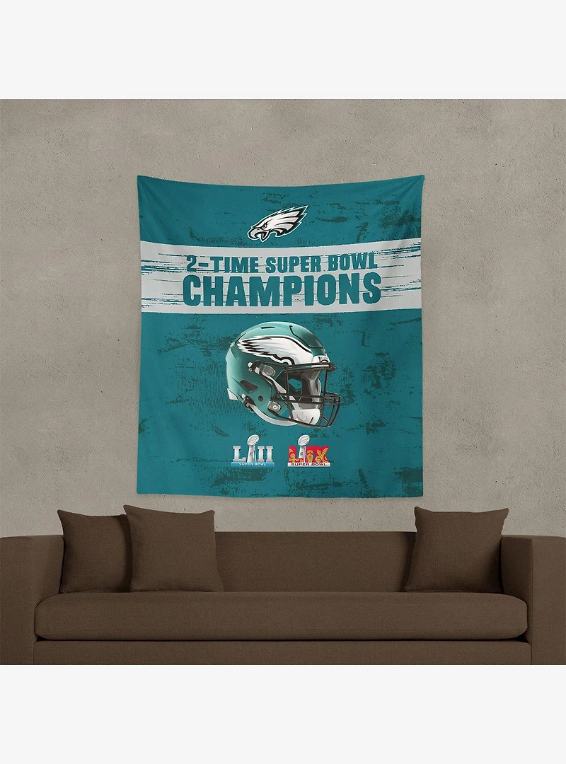 NFL 2025 Super Bowl LIX Philadelphia Eagles Multi Champ Legends Wall Hanging