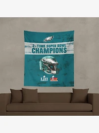 NFL 2025 Super Bowl LIX Philadelphia Eagles Multi Champ Legends Wall Hanging