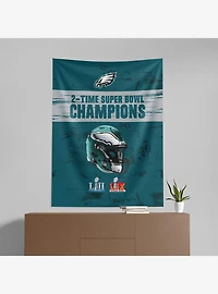 NFL 2025 Super Bowl LIX Philadelphia Eagles Multi Champ Legends Wall Hanging