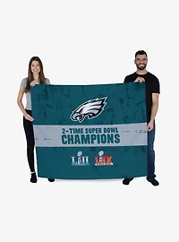 NFL 2025 Super Bowl LIX Philadelphia Eagles Multi Champ Excellence Wall Hanging