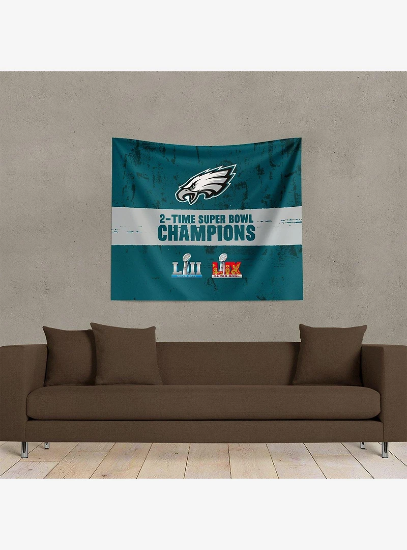 NFL 2025 Super Bowl LIX Philadelphia Eagles Multi Champ Excellence Wall Hanging