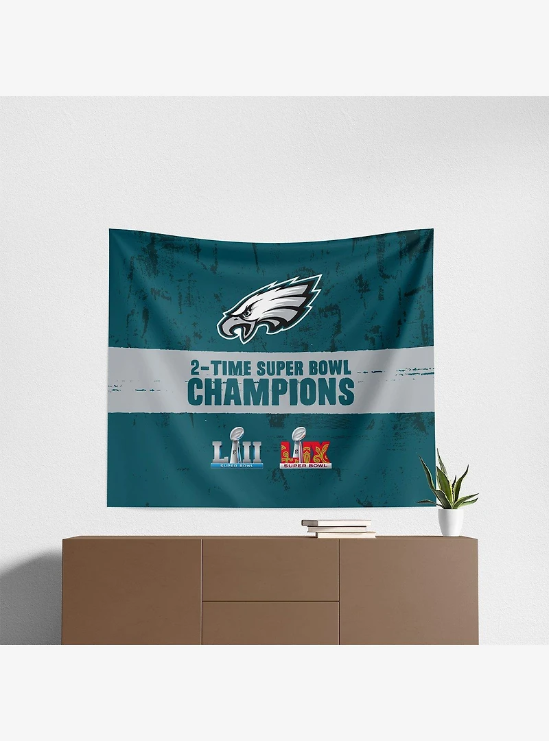 NFL 2025 Super Bowl LIX Philadelphia Eagles Multi Champ Excellence Wall Hanging