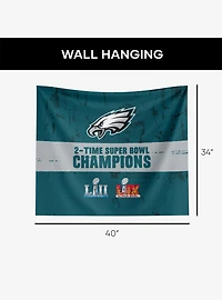 NFL 2025 Super Bowl LIX Philadelphia Eagles Multi Champ Excellence Wall Hanging
