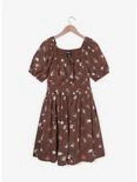 Over the Garden Wall Floral Icons Allover Print Smock Dress