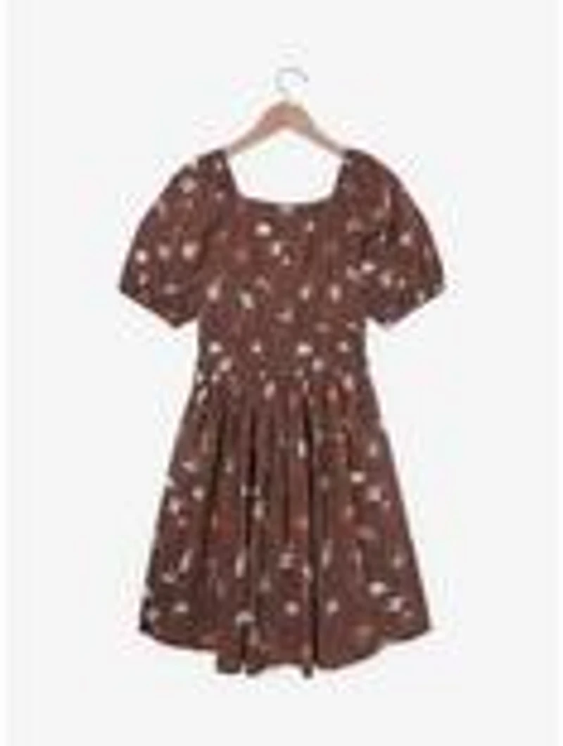 Over the Garden Wall Floral Icons Allover Print Smock Dress