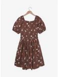 Over the Garden Wall Floral Icons Allover Print Smock Dress