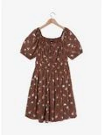 Over the Garden Wall Floral Icons Allover Print Plus Smock Dress