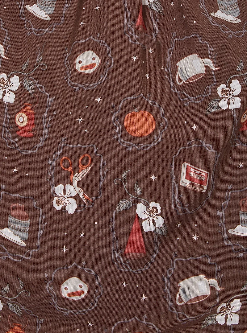 Over the Garden Wall Floral Icons Allover Print Plus Smock Dress